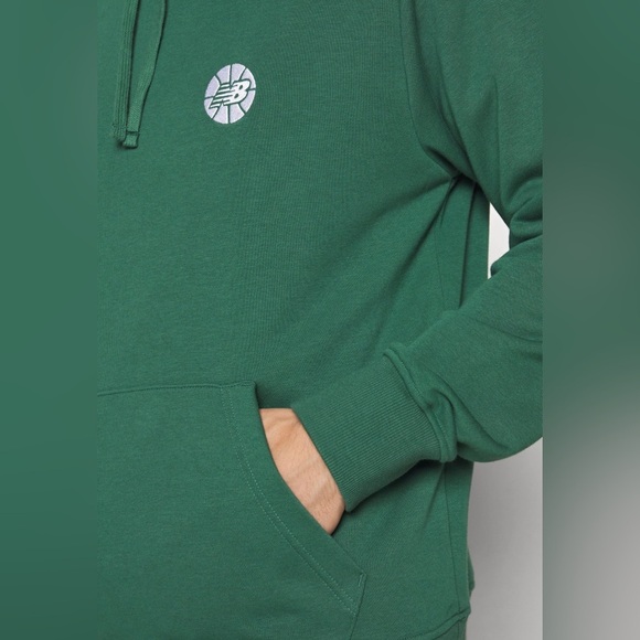 New Balance HOOPS ESSENTIALS FUNDAMENTAL - Hoodie - team forest green NWT medium - Picture 5 of 5